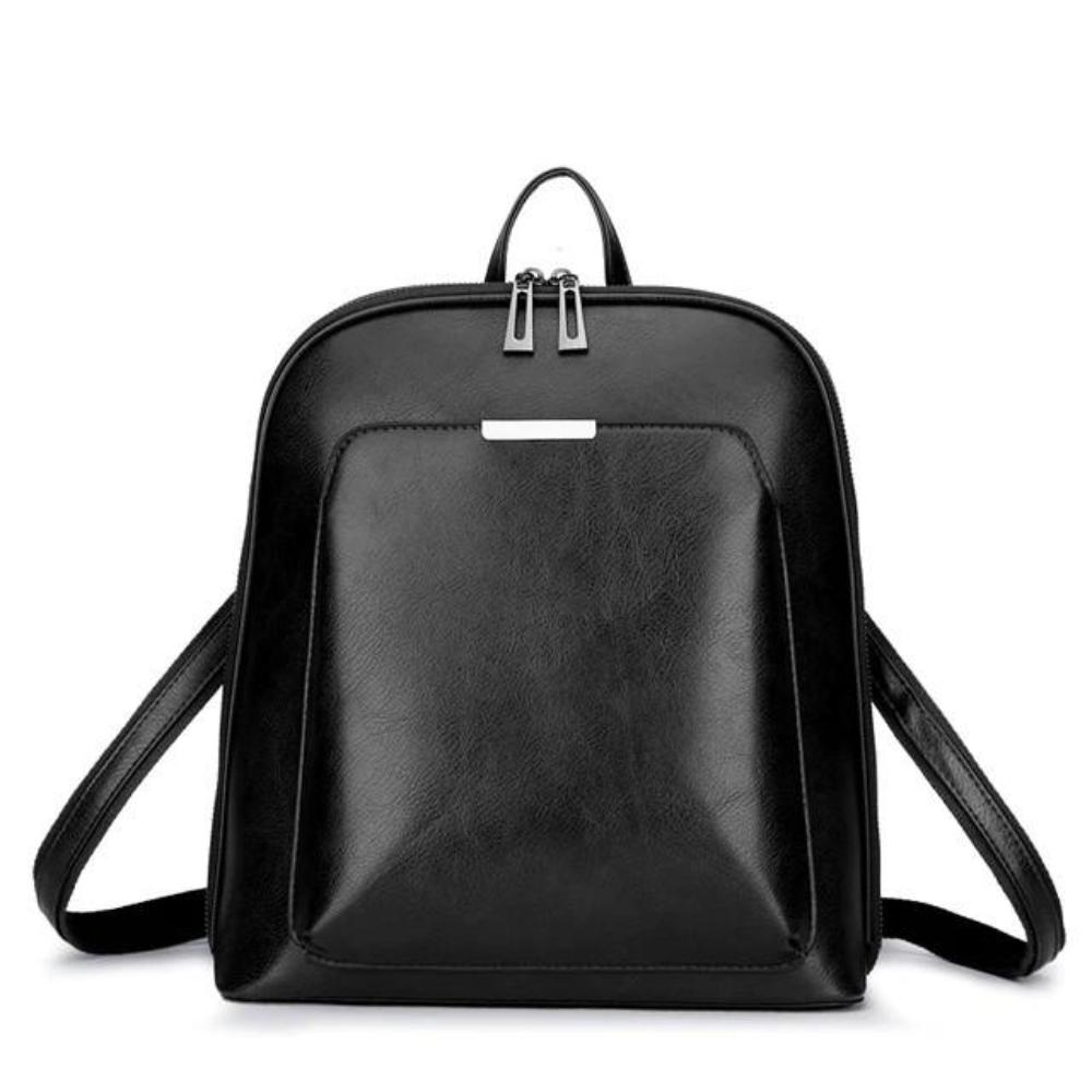 Saskia - Classic backpack with double zip opening