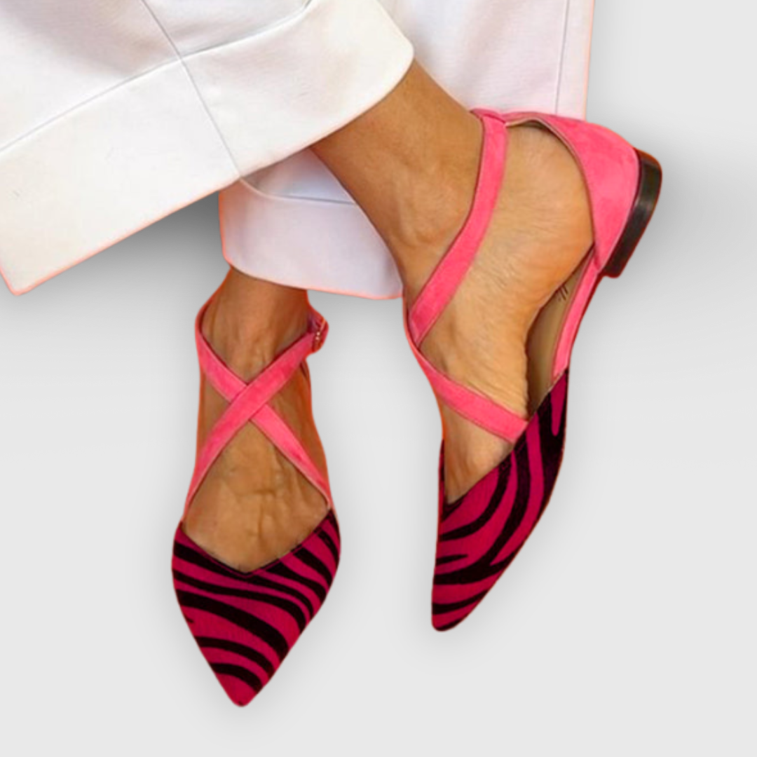 Linares™ | Flat Sandal with Zebra Print