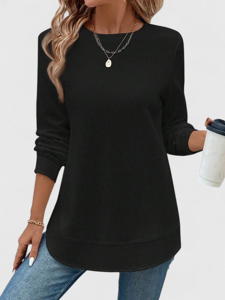 Nadyalyn™ | Elegant O-Neck Long Sleeve
