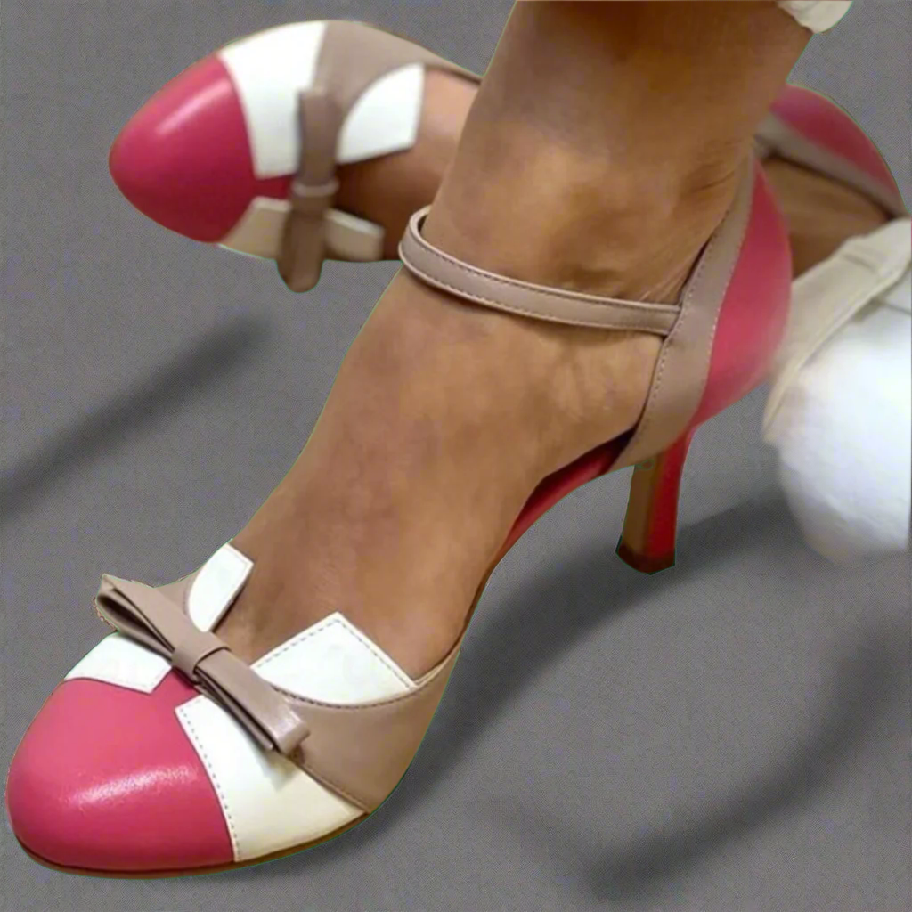 Bellarosa™ | Colorful sandals with bow and strap, round toe