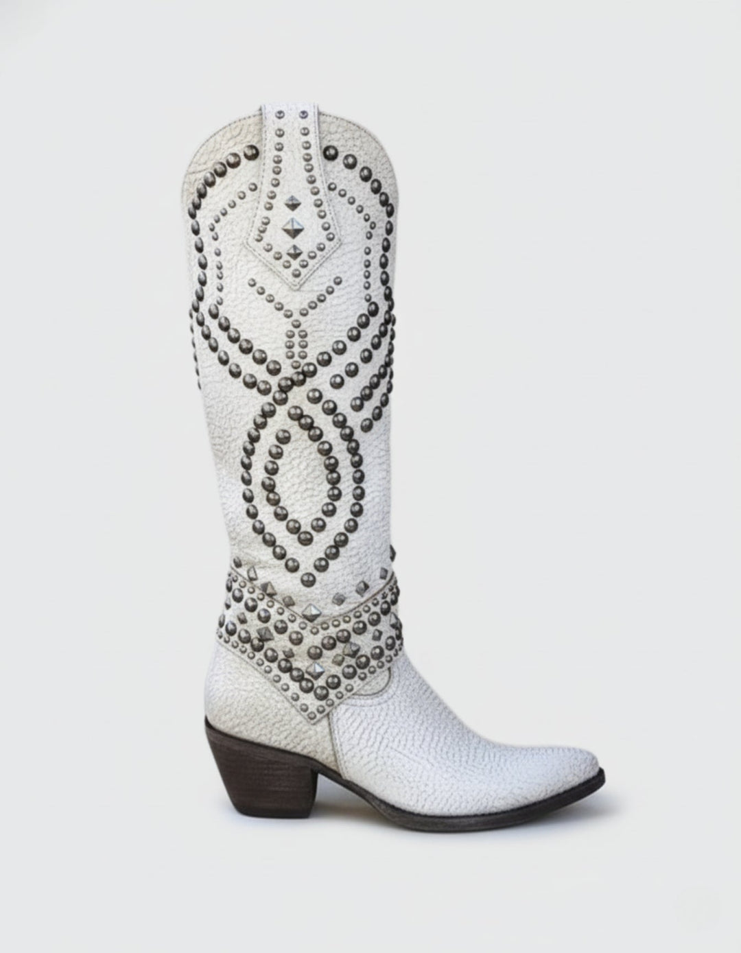 Studded Leather Western Boots