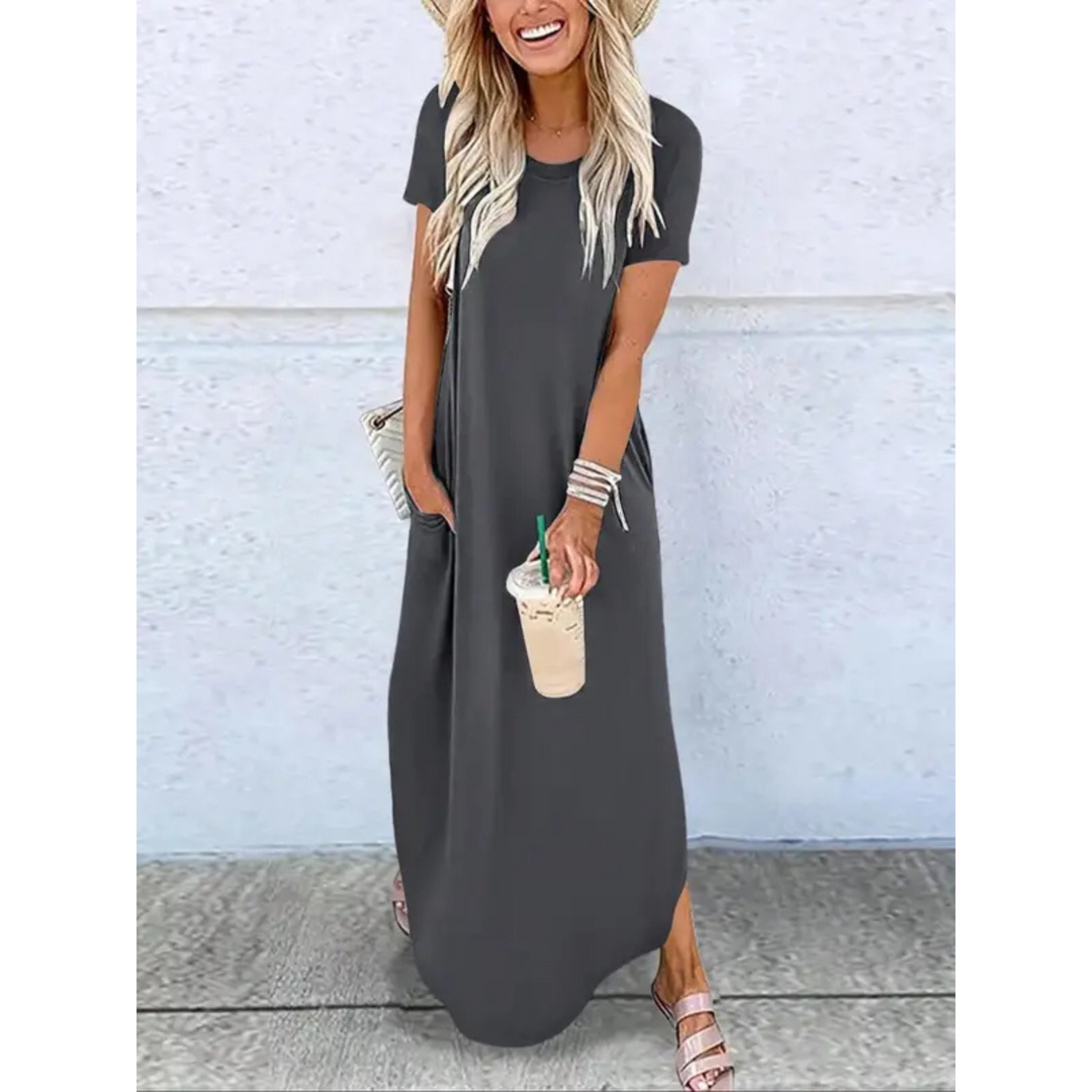 Hayden Rena™ – Casual Summer Round Neck Maxi Dress