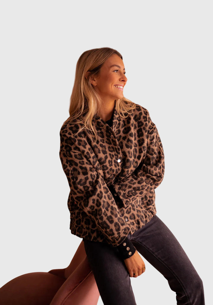 Elodie™ | Stylish Leopard Print Jacket