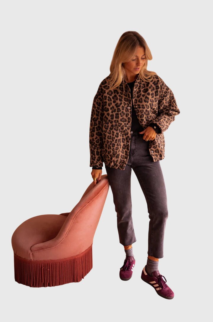 Elodie™ | Stylish Leopard Print Jacket