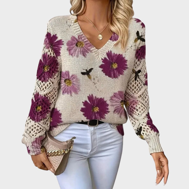 Hayden Trista™ | Elegant Floral Pullover