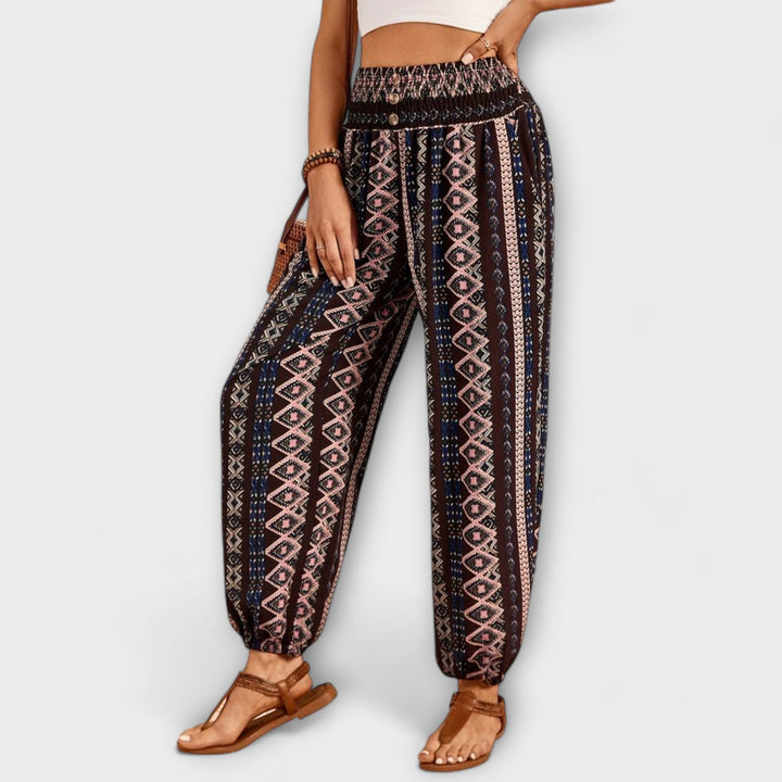 Scarlett™ | Pants with Ethnic Graphic