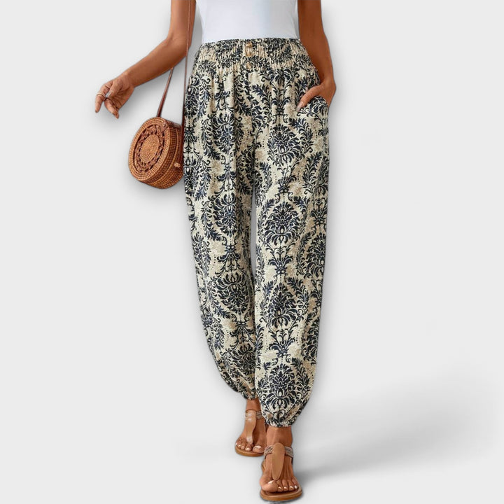 Scarlett™ | Pants with Ethnic Graphic