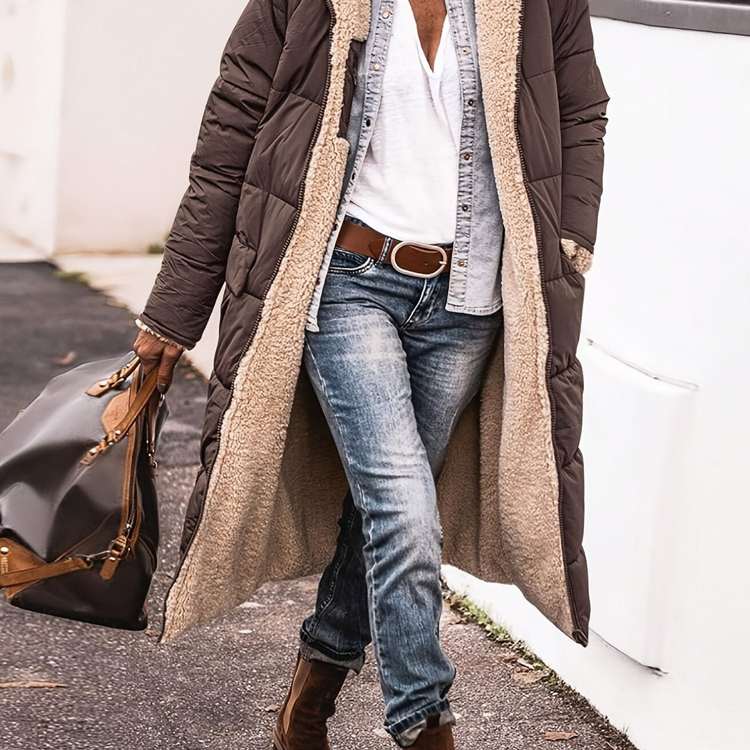 Sophia - Long Puffer Warm Coat Hooded