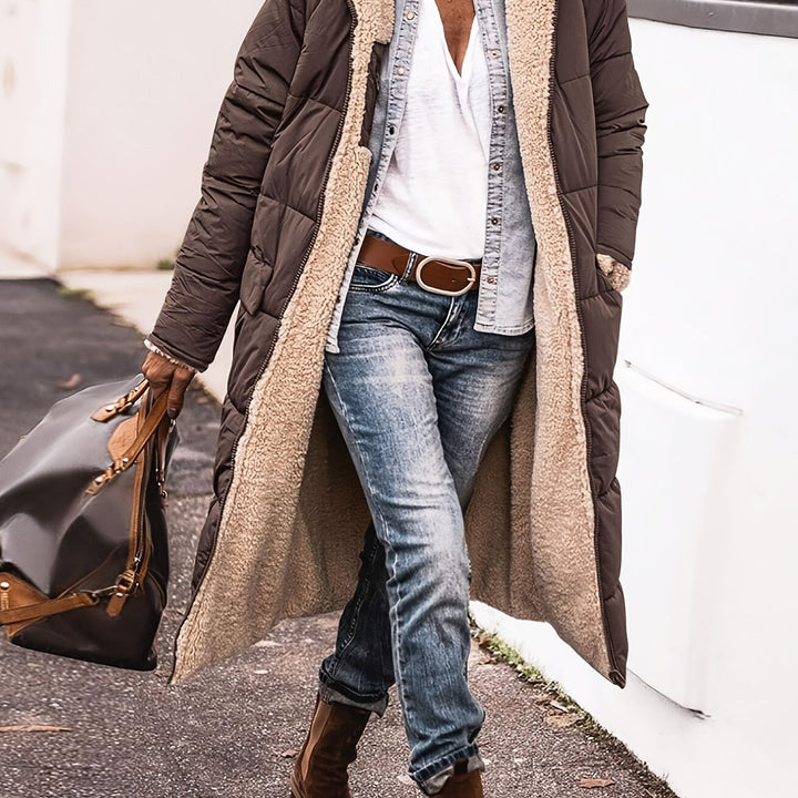 Sophia - Long Puffer Warm Coat Hooded