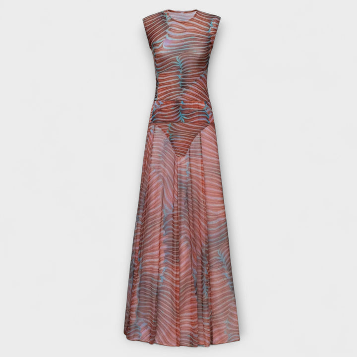 Phoenix - Shimmering Wave Mesh Bodysuit