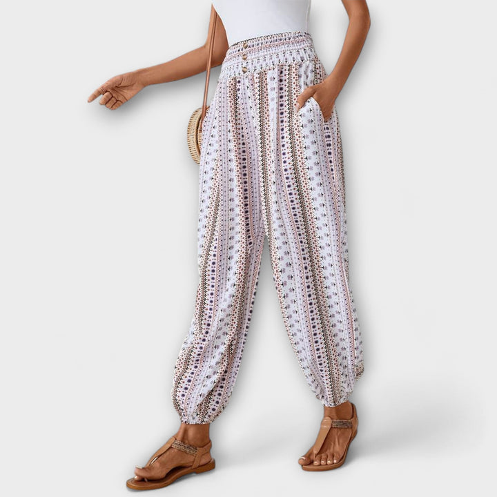 Scarlett™ | Pants with Ethnic Graphic