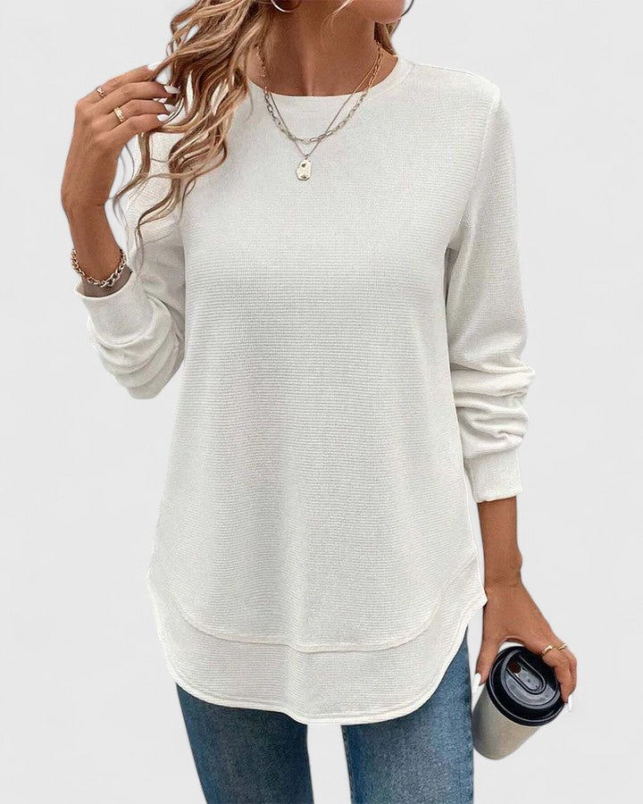 Nadyalyn™ | Elegant O-Neck Long Sleeve