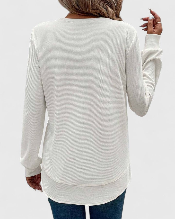 Nadyalyn™ | Elegant O-Neck Long Sleeve