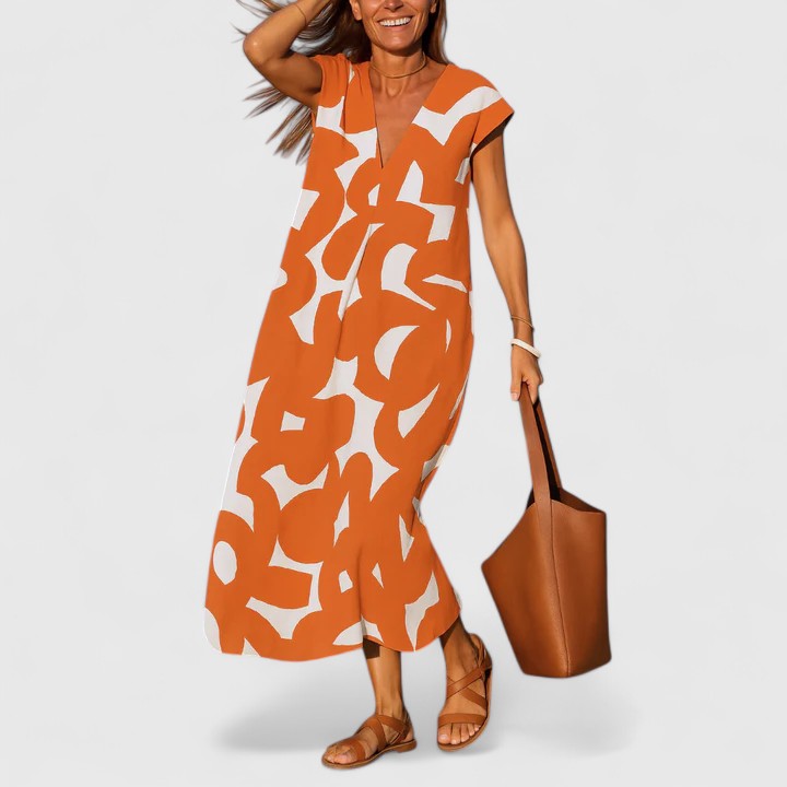 Hayden Koralia | Sophisticated V-Neck Dress