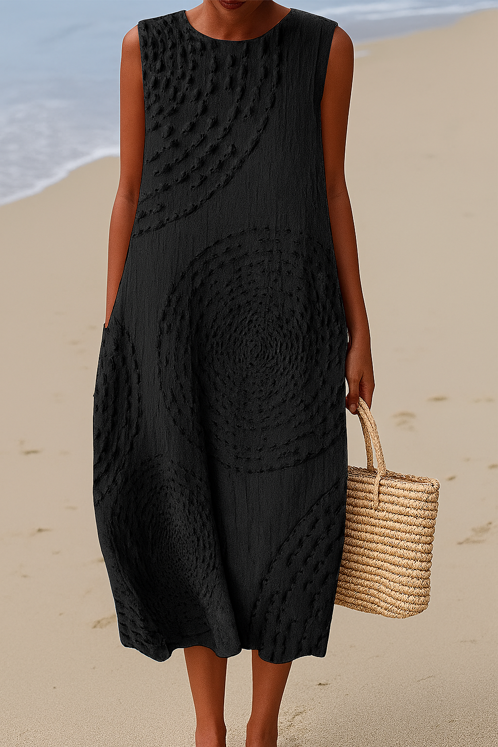 Sleeveless Midi Dress – Simple Elegance for Summer Days