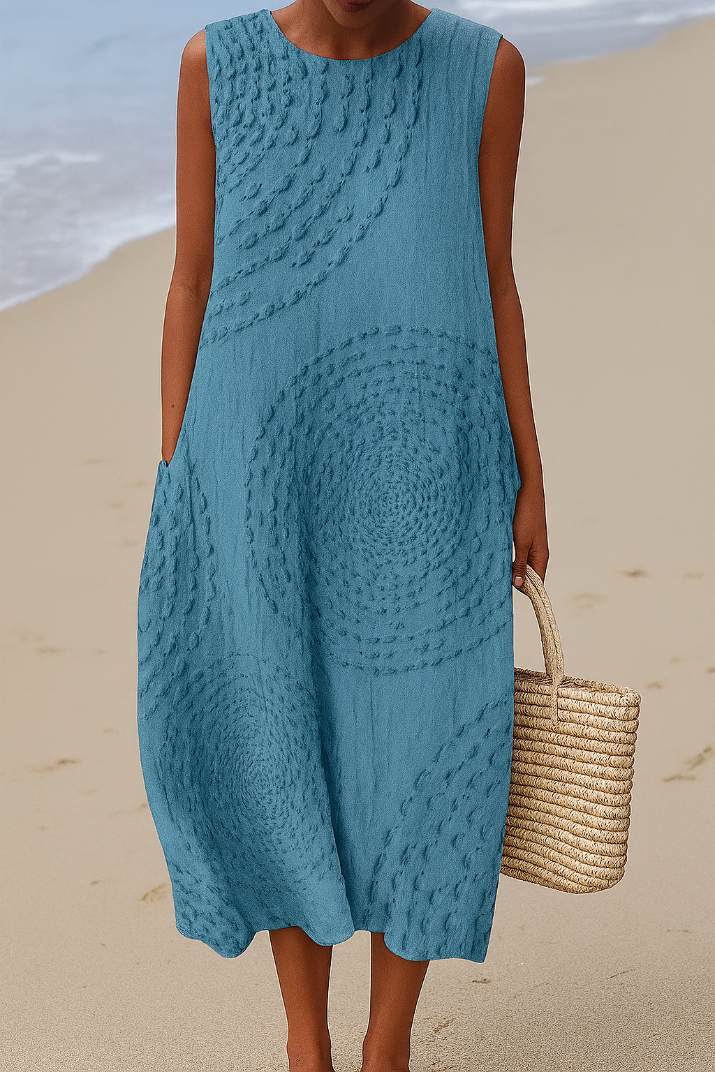 Sleeveless Midi Dress – Simple Elegance for Summer Days