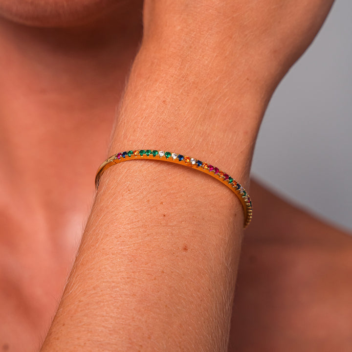 Vibrant Purple Rainbow Bracelet