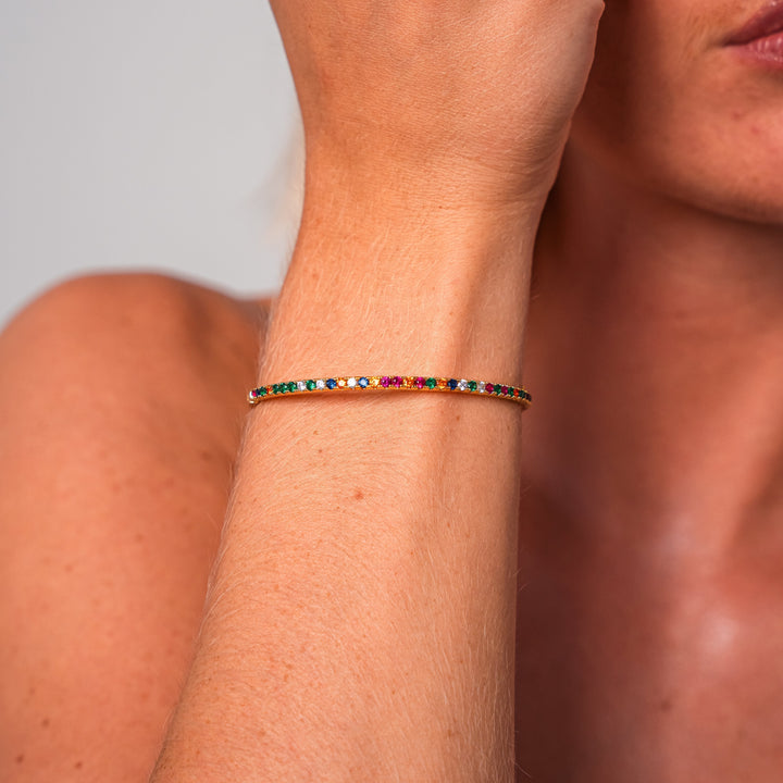 Vibrant Purple Rainbow Bracelet