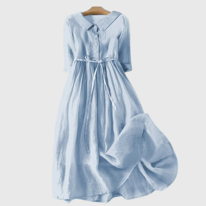 Serena™ | Cotton & Linen Vintage-Inspired Dress