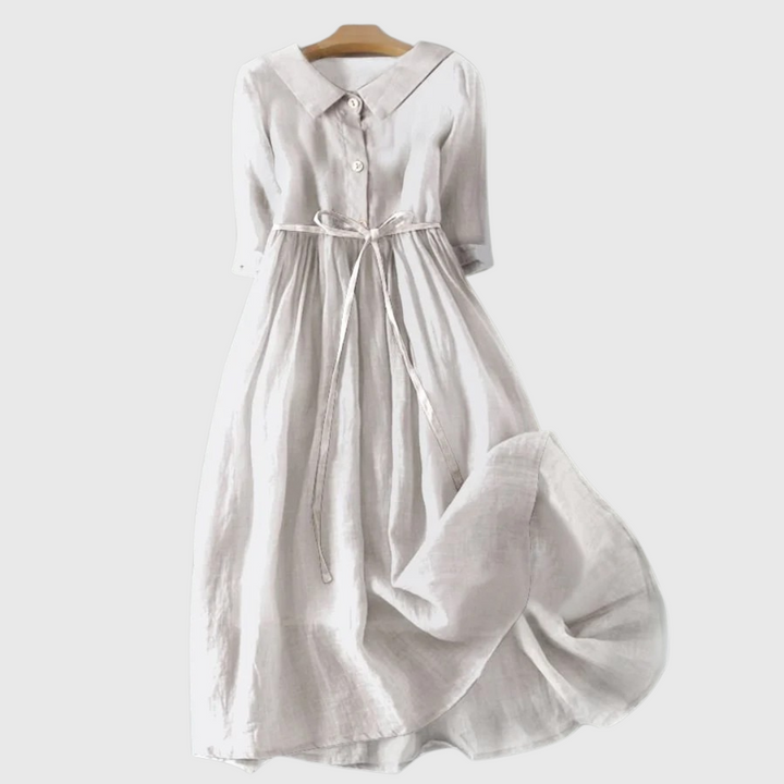 Serena™ | Cotton & Linen Vintage-Inspired Dress