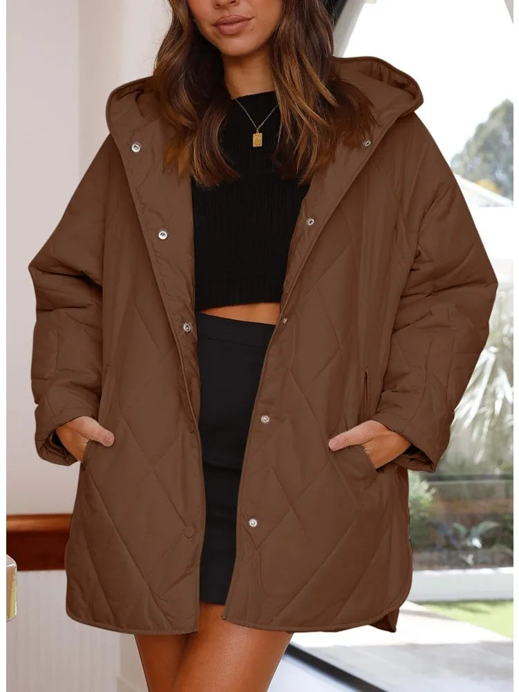 Aria - Quilted Oversized Hooded Coat