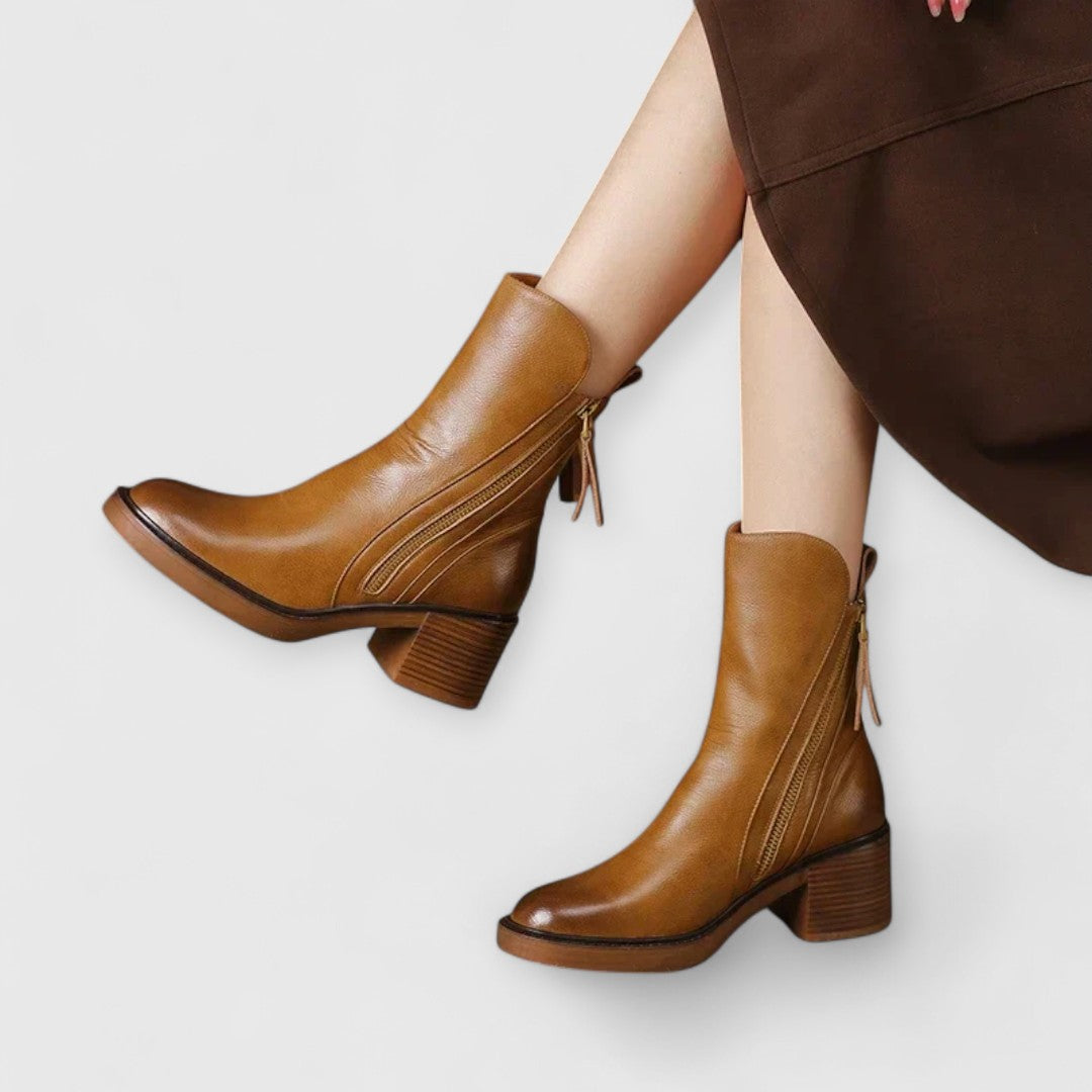 Serene™ | Elegant Block Heeled Ankle Boots