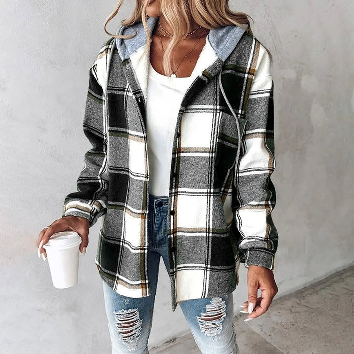 Mirelda - Cozy Plaid Hoodie Jacket