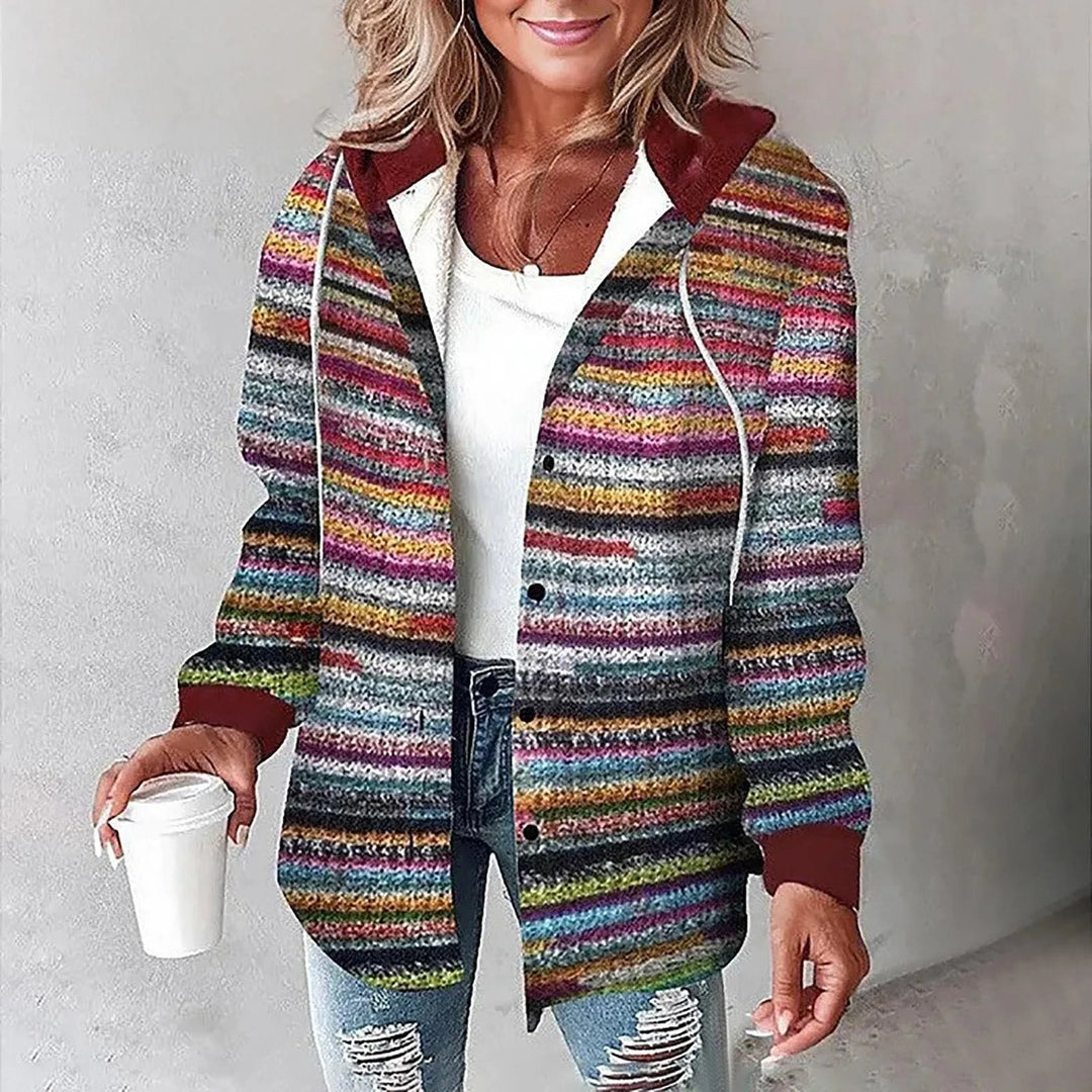 Mirelda - Cozy Plaid Hoodie Jacket
