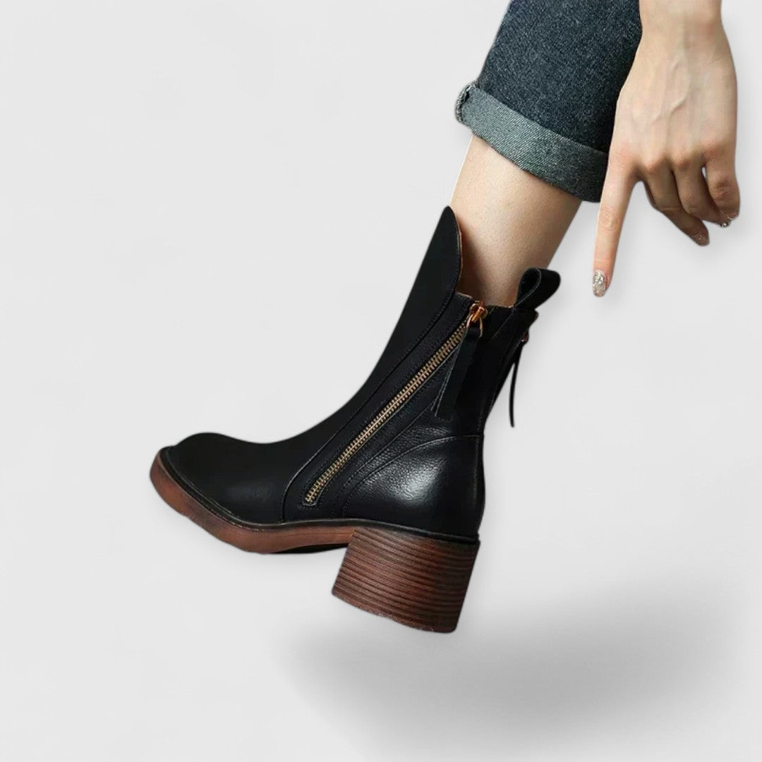 Serene™ | Elegant Block Heeled Ankle Boots