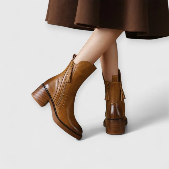 Serene™ | Elegant Block Heeled Ankle Boots