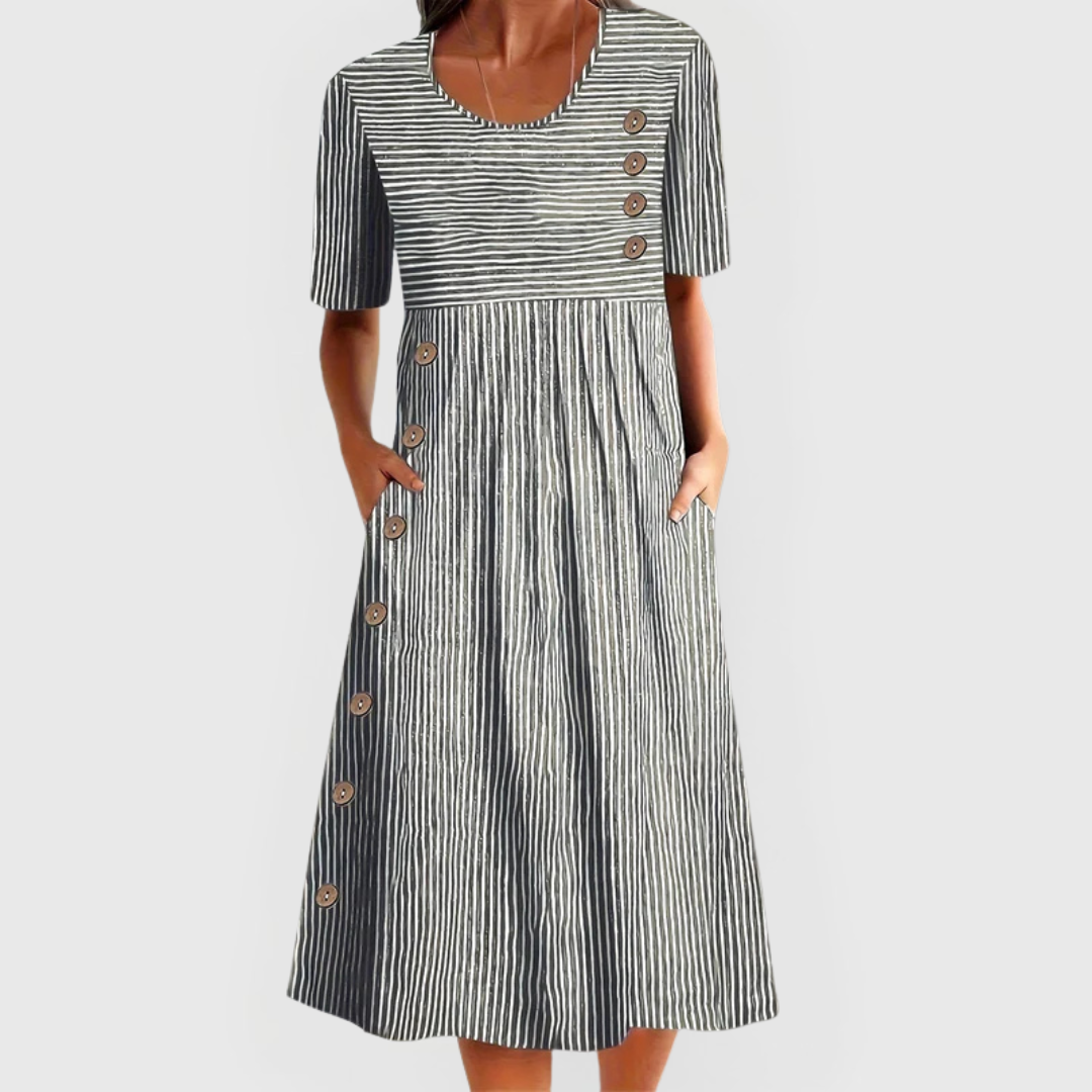 Wanda™ | Striped Midi Dress