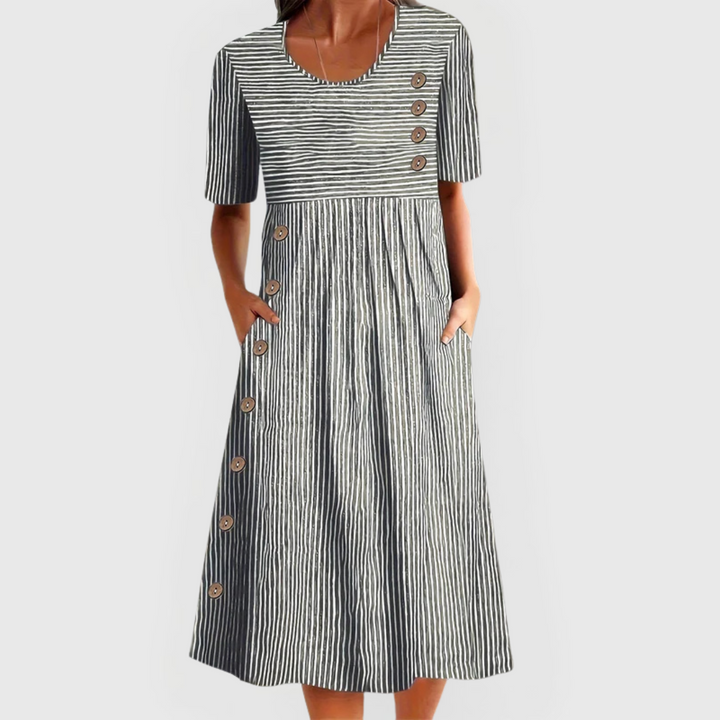 Wanda™ | Striped Midi Dress