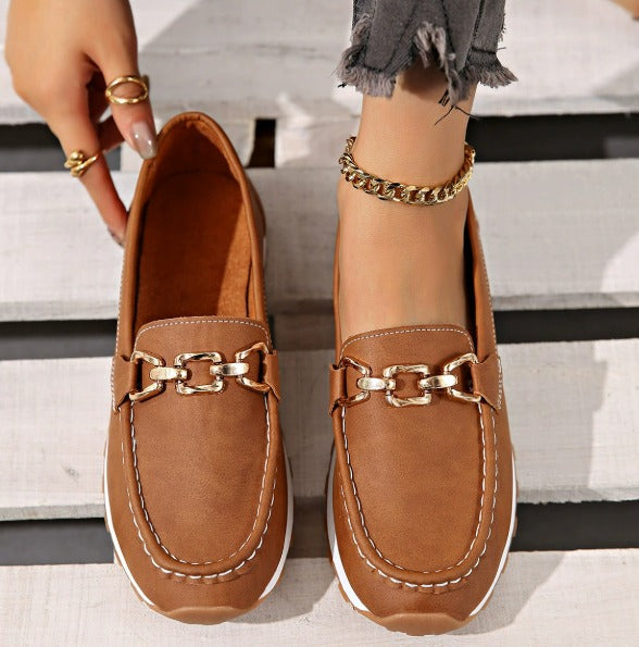 Ella - Flat Buckle Loafers