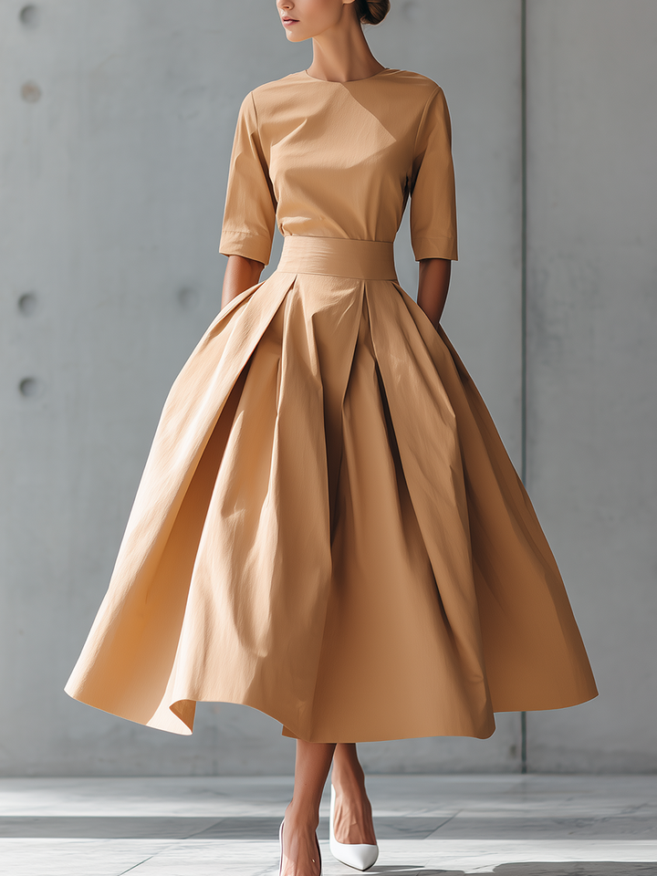 Structured Maxi Dress in Cotton