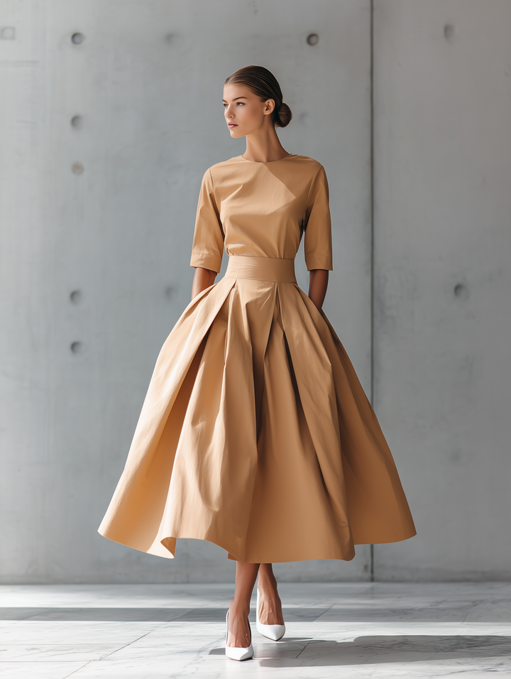 Structured Maxi Dress in Cotton