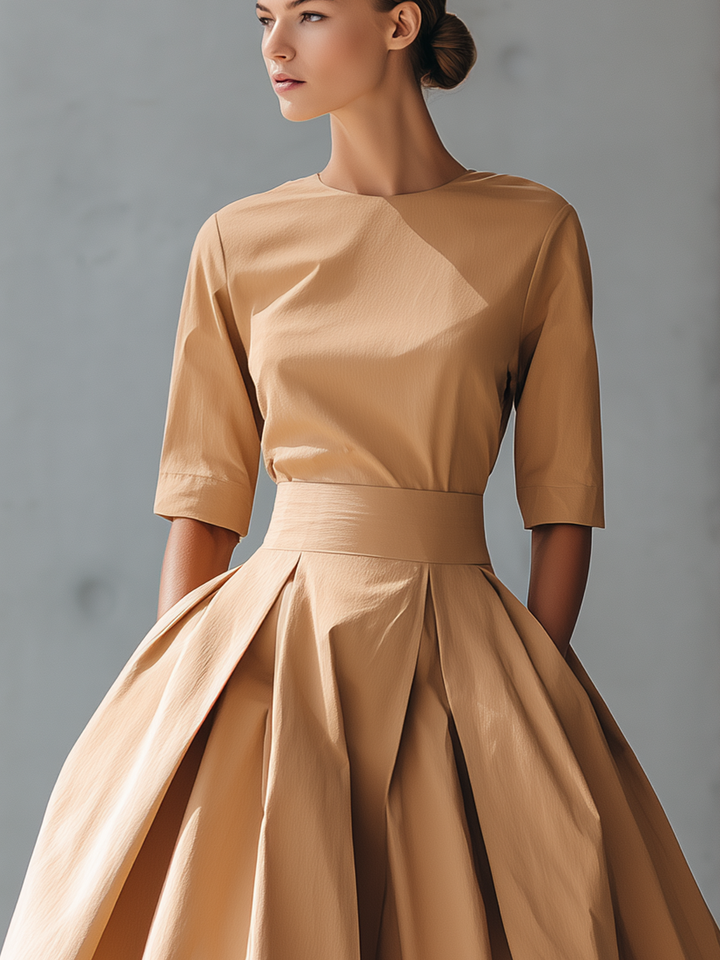 Structured Maxi Dress in Cotton