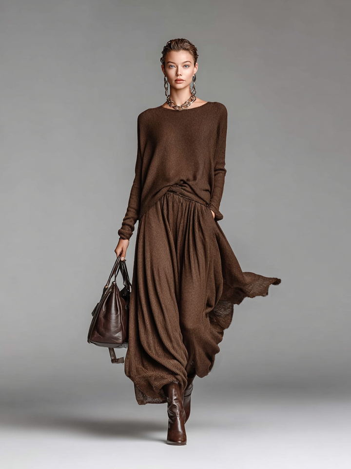 Knit Sweater and Skirt Set