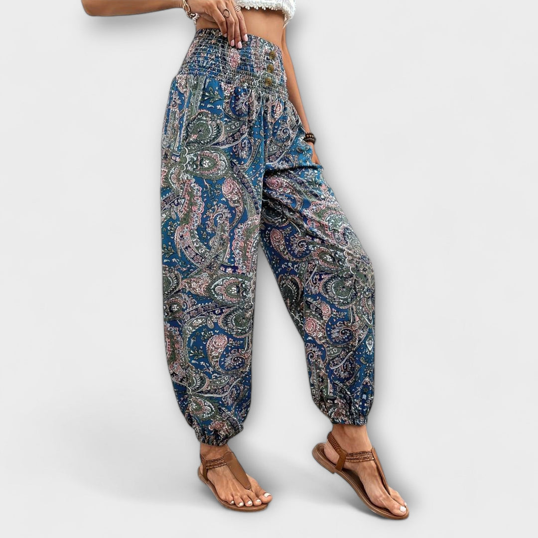 Scarlett™ | Pants with Ethnic Graphic