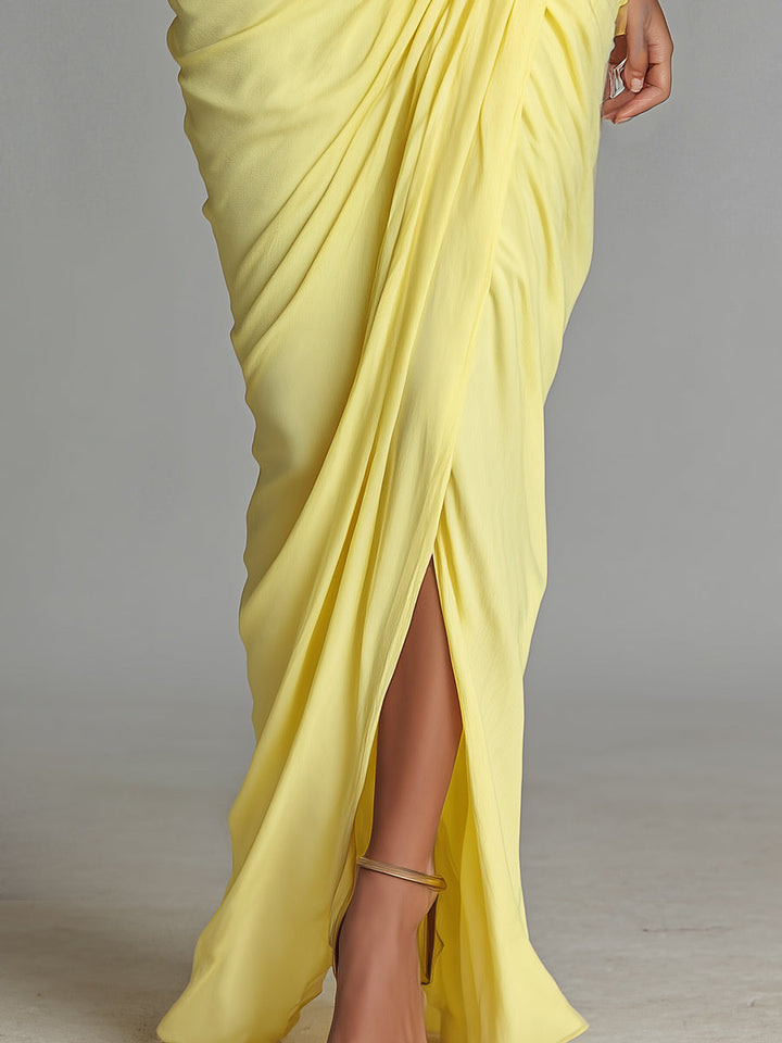 Comfortable Maxi Dress in Bright Yellow