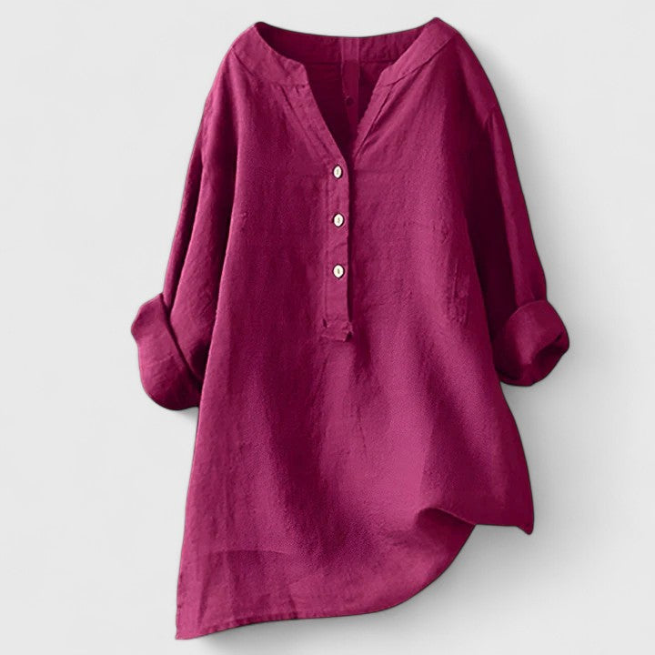 Larienne™ | Elegant Button-Front Shirt