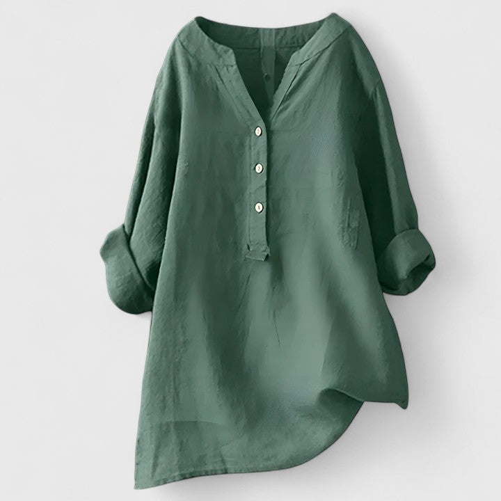 Larienne™ | Elegant Button-Front Shirt