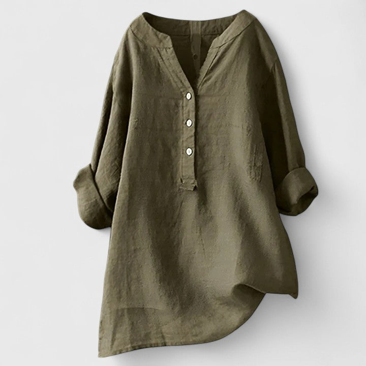 Larienne™ | Elegant Button-Front Shirt