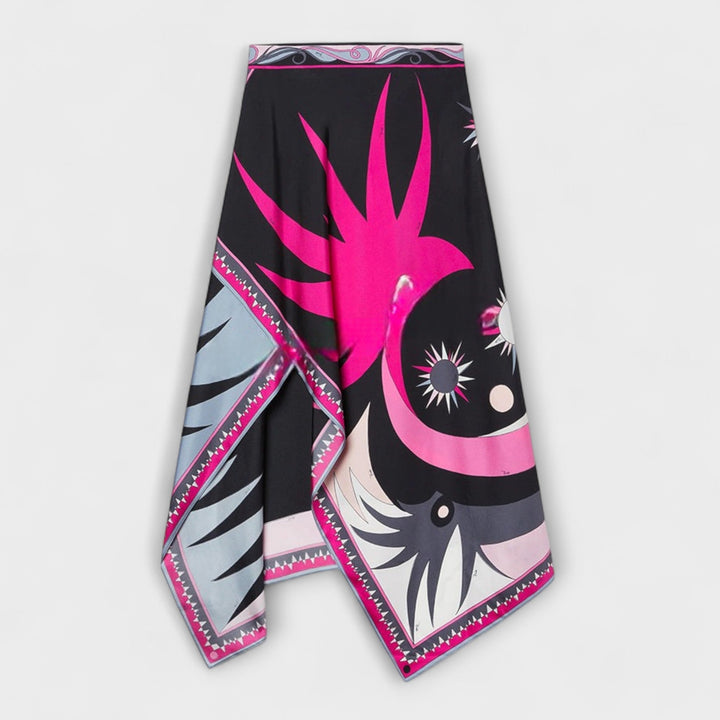 Everly - Halter Top and Asymmetrical Midi Skirt Set