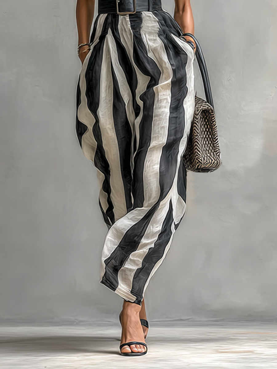 Maxi Chiffon Dress with High Neck and Short Sleeves