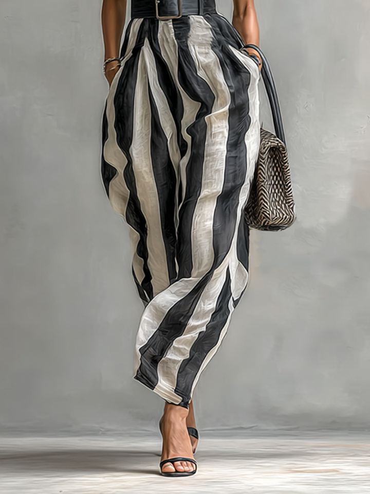 Maxi Chiffon Dress with High Neck and Short Sleeves