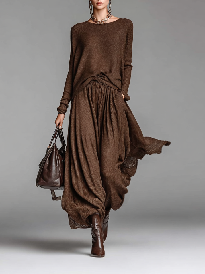 Knit Sweater and Skirt Set