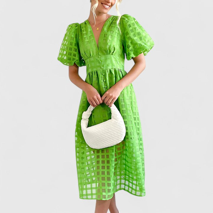 Elanqi™ | Elegant Midi Dress