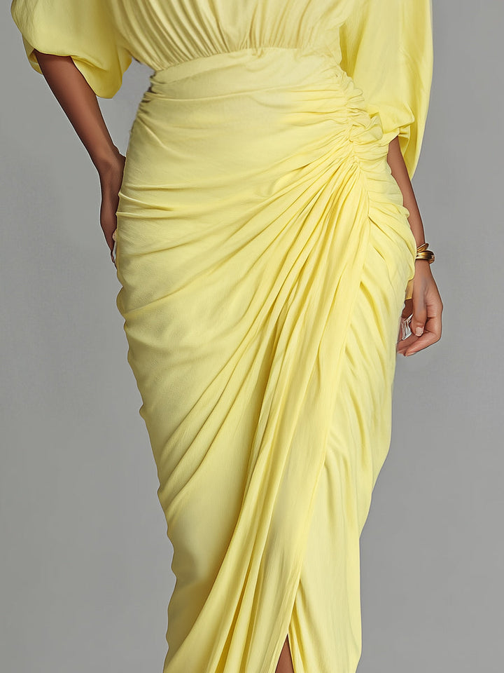 Comfortable Maxi Dress in Bright Yellow