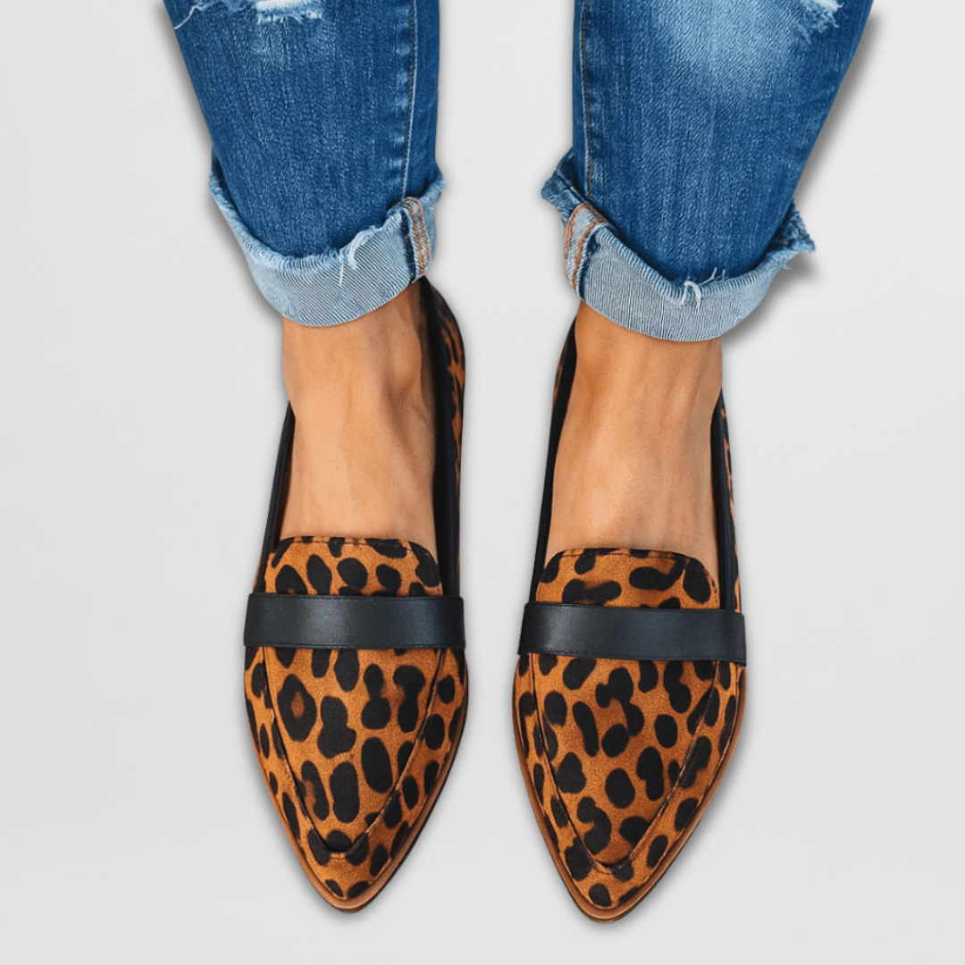 Women's Suede Pointed Toe Slip-On Flat Penny Strap Loafer with Cushioned Insole and Flexible Sole